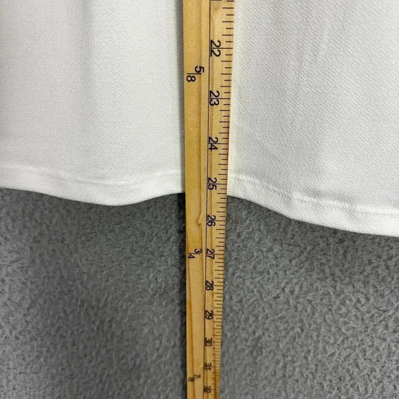 Banana Republic top womens medium ivory ruched drawstring shoulder neutral - Picture 4 of 8